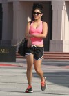 Vanessa Hudgens leaves the gym in North Hollywood